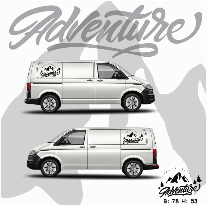 Hovedbilde VW Transporter side logo Adventure 2 stk