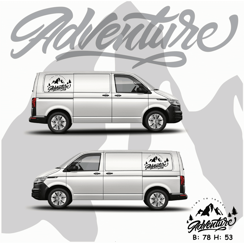 VW Transporter side logo Adventure 2 stk